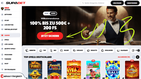 lobby der supabet spiele